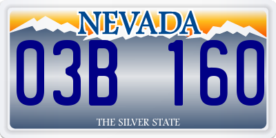 NV license plate 03B160