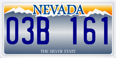 NV license plate 03B161