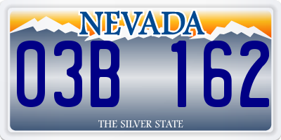 NV license plate 03B162