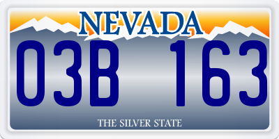 NV license plate 03B163