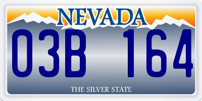 NV license plate 03B164