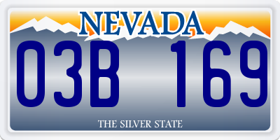 NV license plate 03B169