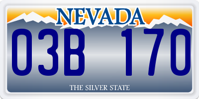 NV license plate 03B170