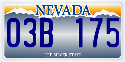 NV license plate 03B175