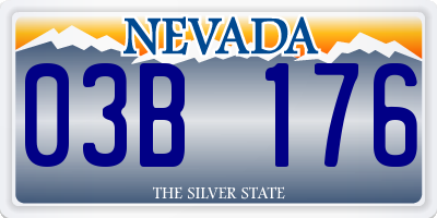 NV license plate 03B176