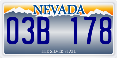 NV license plate 03B178