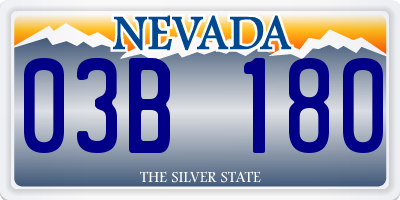 NV license plate 03B180