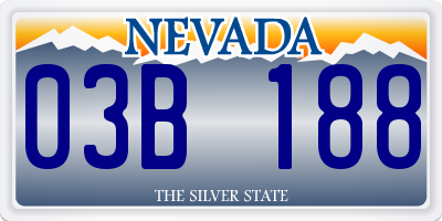 NV license plate 03B188