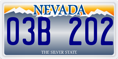 NV license plate 03B202