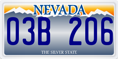 NV license plate 03B206