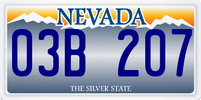 NV license plate 03B207