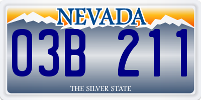 NV license plate 03B211