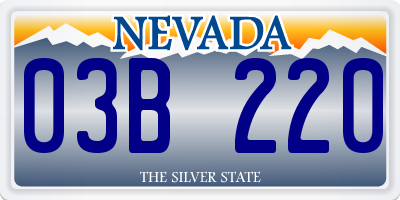 NV license plate 03B220