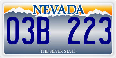 NV license plate 03B223