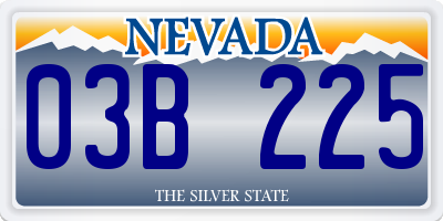 NV license plate 03B225