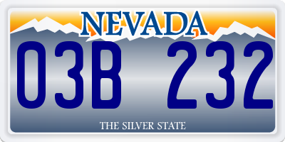 NV license plate 03B232