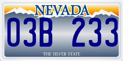 NV license plate 03B233