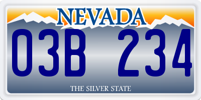 NV license plate 03B234