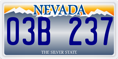 NV license plate 03B237