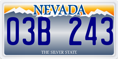 NV license plate 03B243