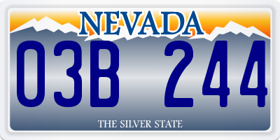 NV license plate 03B244