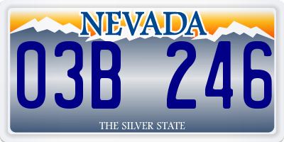 NV license plate 03B246