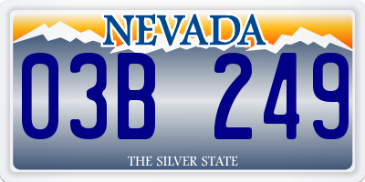 NV license plate 03B249
