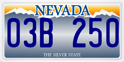 NV license plate 03B250