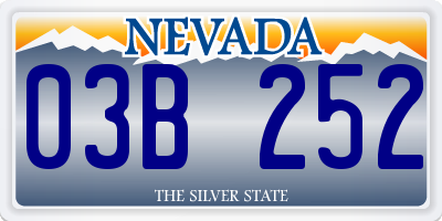 NV license plate 03B252