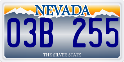 NV license plate 03B255