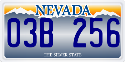 NV license plate 03B256