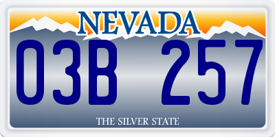 NV license plate 03B257