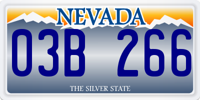 NV license plate 03B266