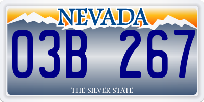 NV license plate 03B267