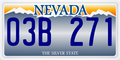 NV license plate 03B271