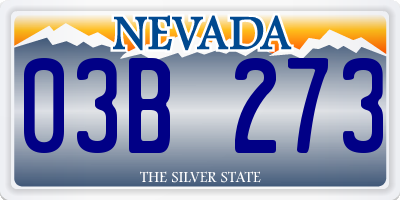 NV license plate 03B273