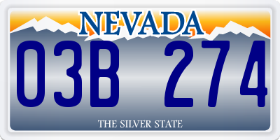 NV license plate 03B274