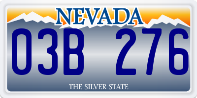 NV license plate 03B276