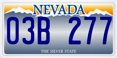 NV license plate 03B277