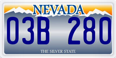 NV license plate 03B280