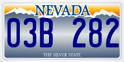 NV license plate 03B282