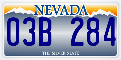 NV license plate 03B284