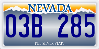 NV license plate 03B285