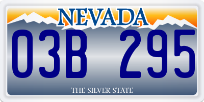 NV license plate 03B295