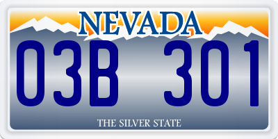 NV license plate 03B301