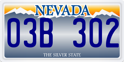 NV license plate 03B302