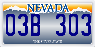 NV license plate 03B303
