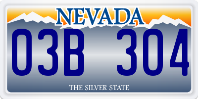 NV license plate 03B304