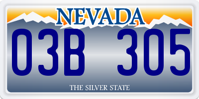 NV license plate 03B305
