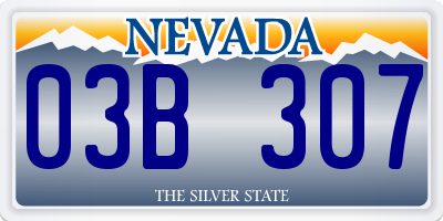 NV license plate 03B307